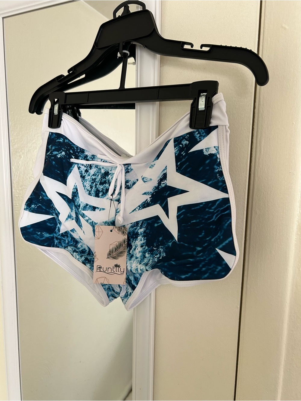Blue Star Print Swim Shorts
